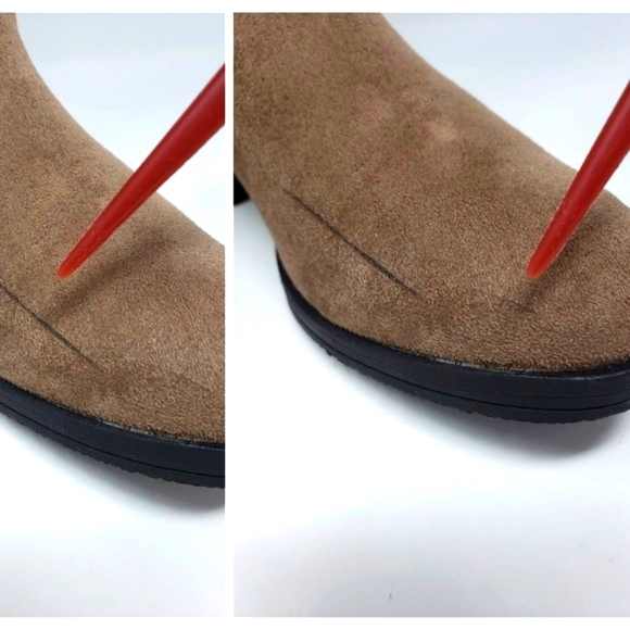 Aiit Light Brown Suede-Like Boots - Picture 4 of 11
